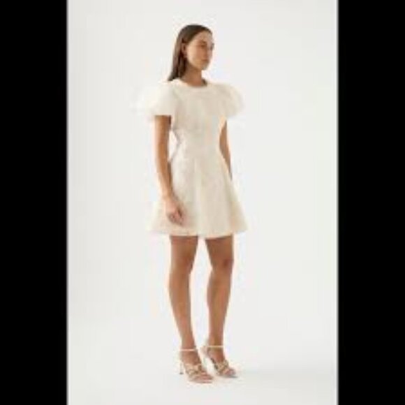 NWT - Aje Vera Beaded Flower Mini Dress, size 10 US - Picture 4 of 8